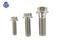 Титановый болт с отверстием и фланцем